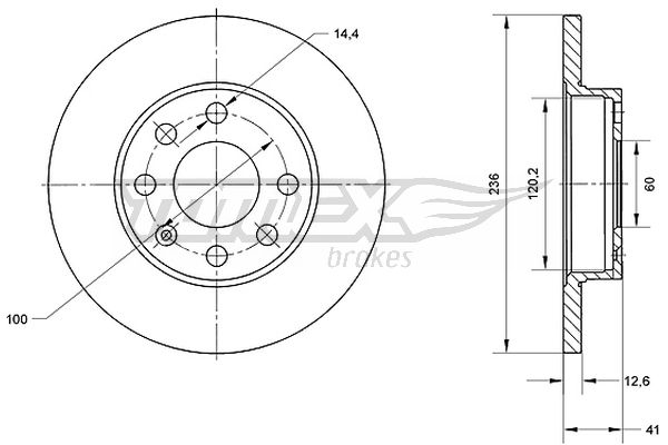 Brzdový kotúč TOMEX Brakes
